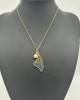 Gold half butterfly necklace