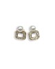 Square pearl earrings