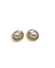 Threaded pearl earrings