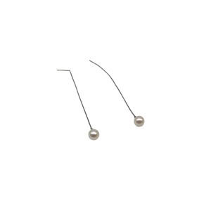 Silver pearl ear thread