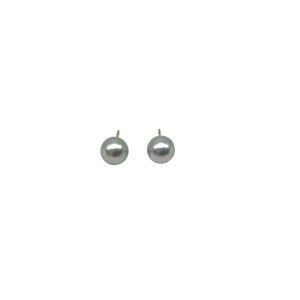 Silver pearl earrings