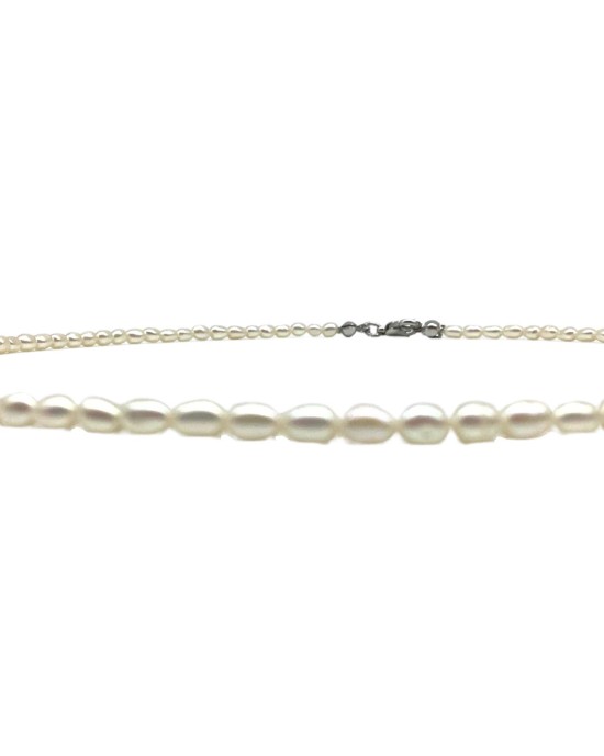 Rice beads pearl necklace