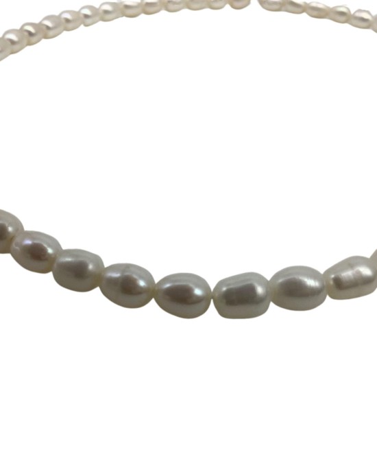 Rice beads pearl necklace