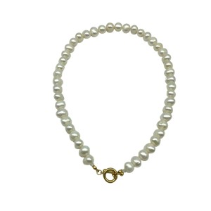 White Baroque pearl necklace